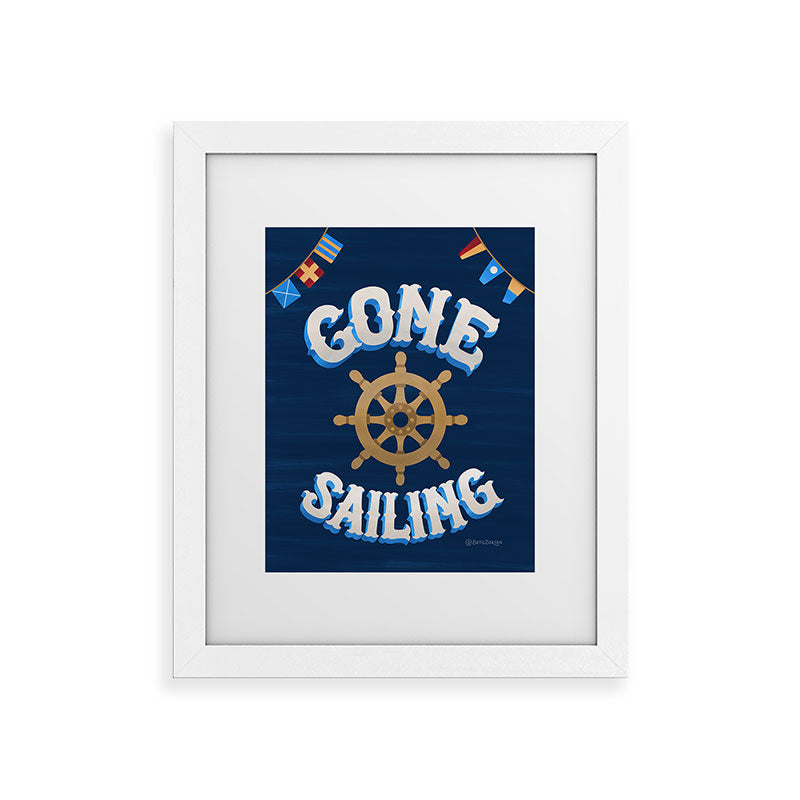 Seta Zakian Gone Sailing Framed Art Print
