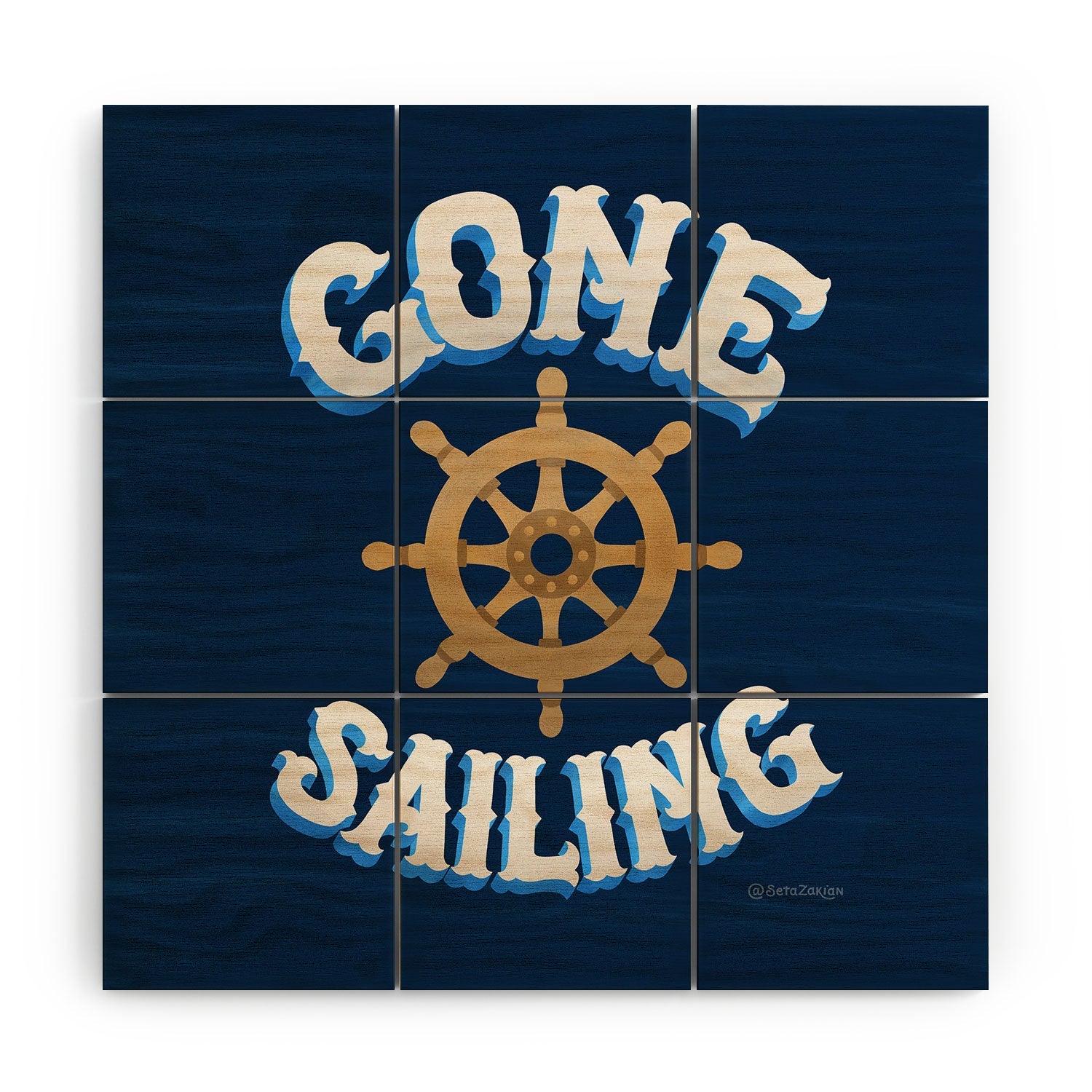 Seta Zakian Gone Sailing Wood Wall Mural