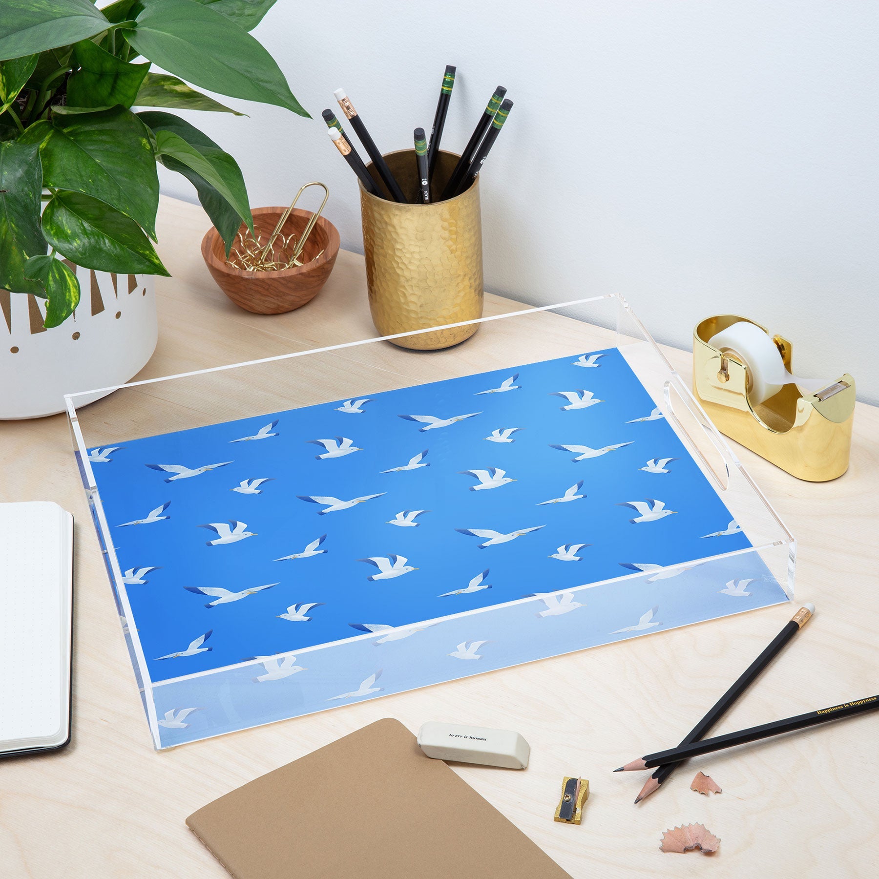 Seta Zakian Seagulls pattern Acrylic Tray