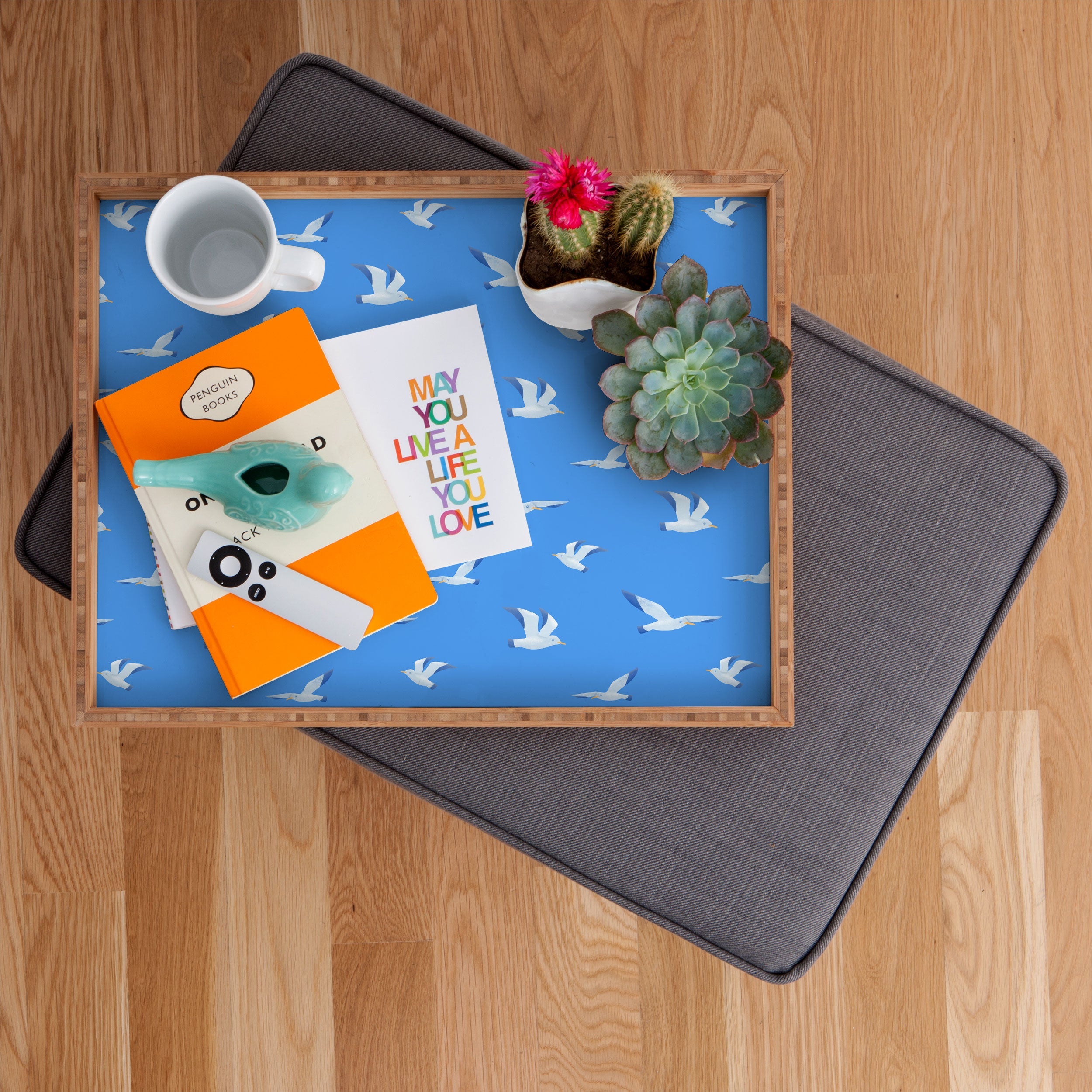 Seta Zakian Seagulls pattern Rectangular Tray