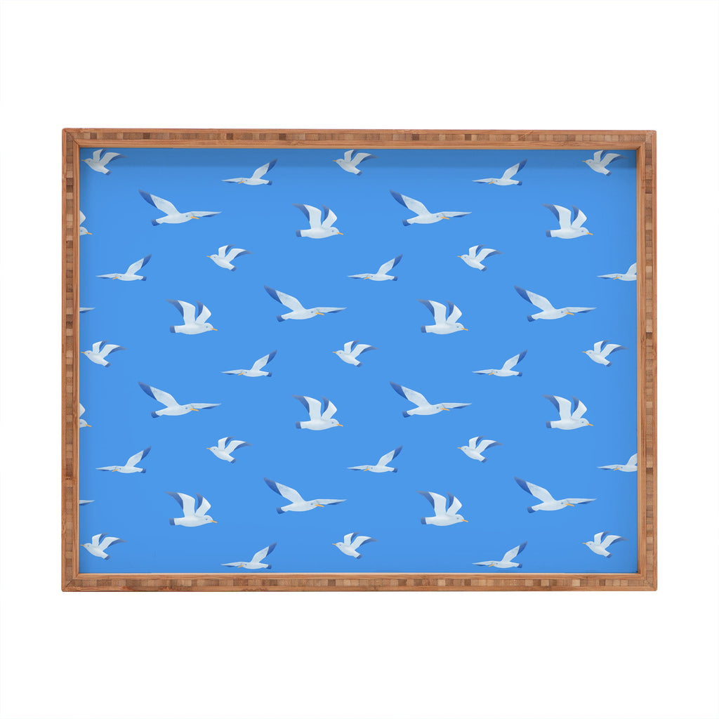 Seta Zakian Seagulls pattern Rectangular Tray