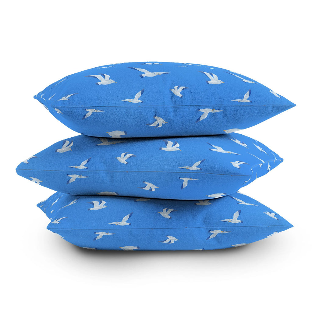 Seta Zakian Seagulls pattern Outdoor Throw Pillow