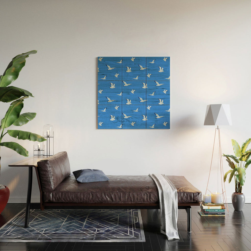 Seta Zakian Seagulls pattern Wood Wall Mural