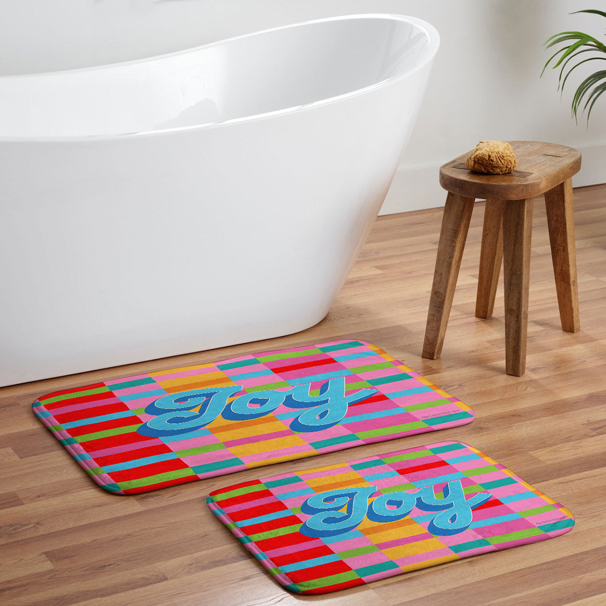 Seta Zakian Stripe Hype Joy Memory Foam Bath Mat