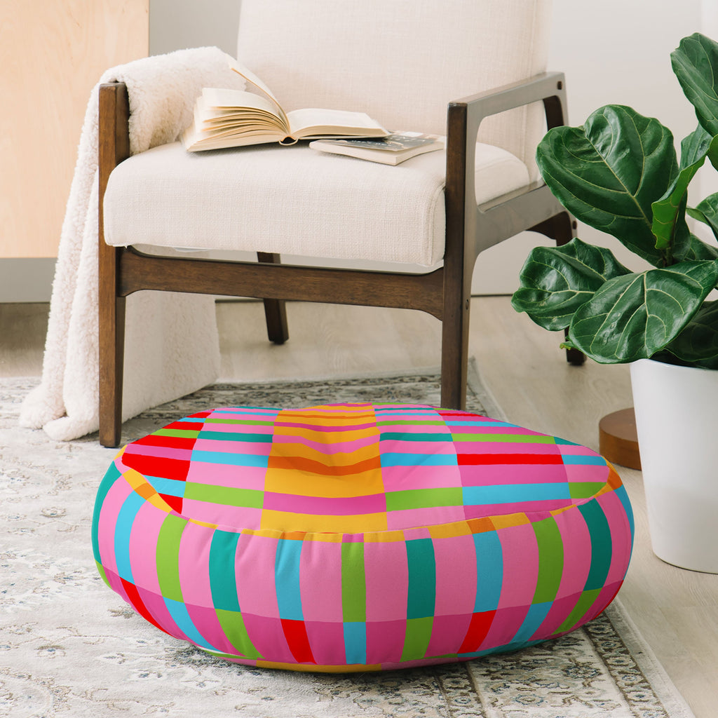 Seta Zakian Stripe Hype Joy Floor Pillow Round