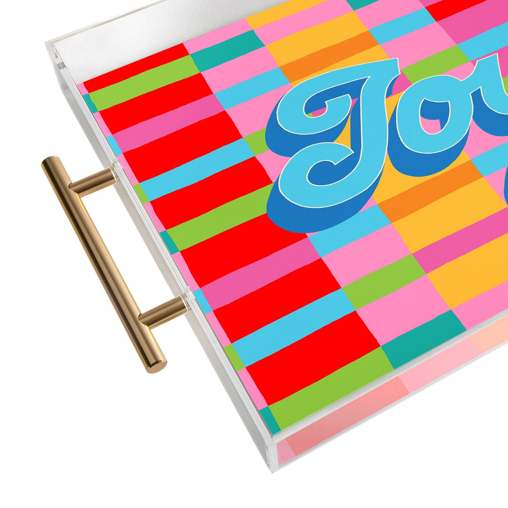 Seta Zakian Stripe Hype Joy Acrylic Tray