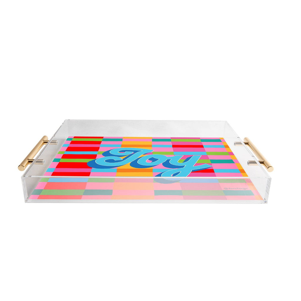 Seta Zakian Stripe Hype Joy Acrylic Tray