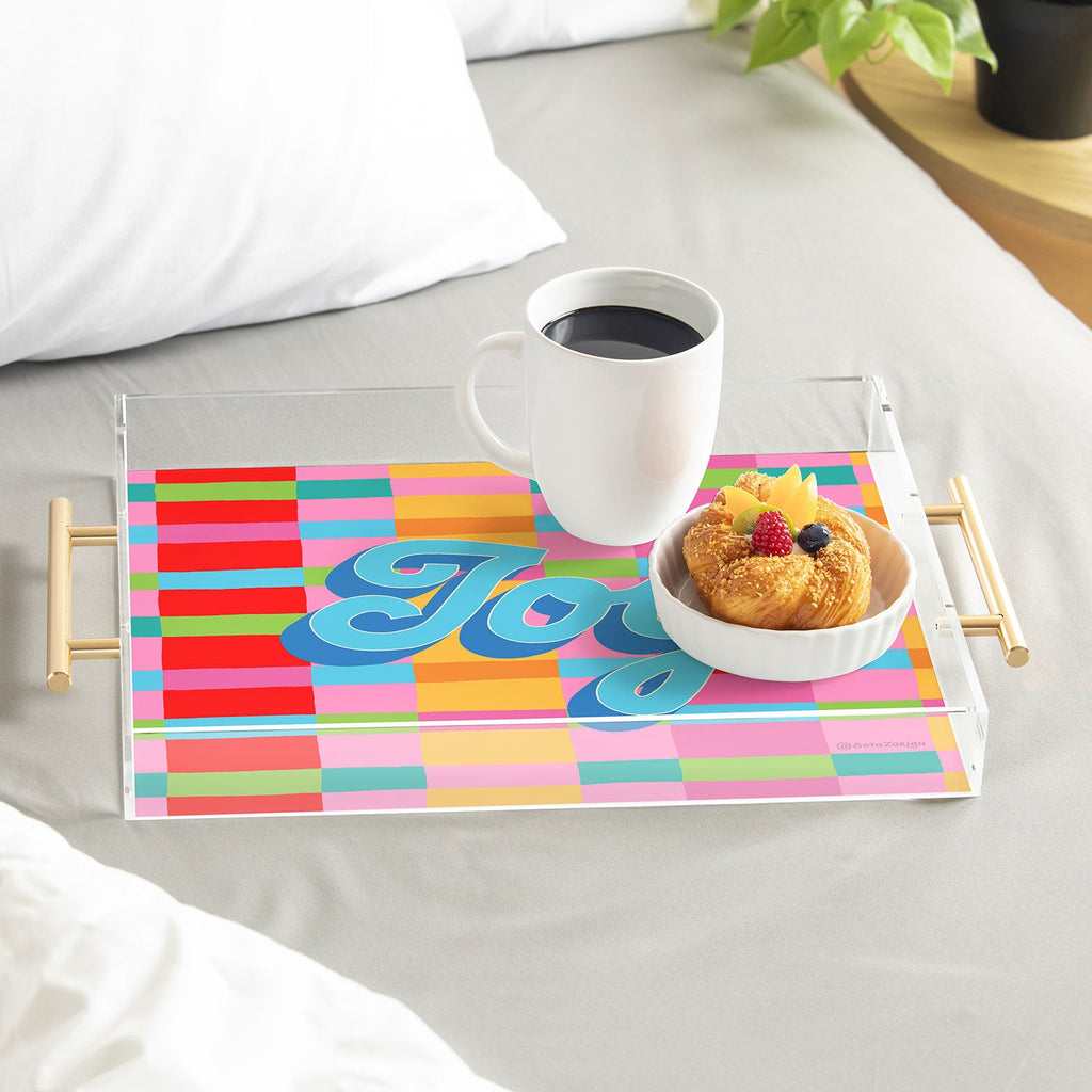 Seta Zakian Stripe Hype Joy Acrylic Tray