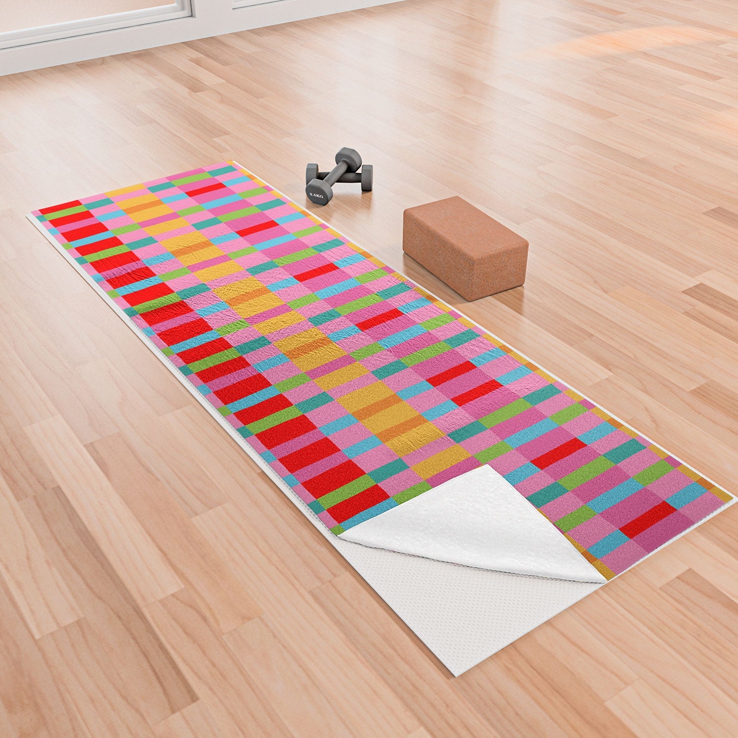 Seta Zakian Stripe Hype Joy Yoga Towel