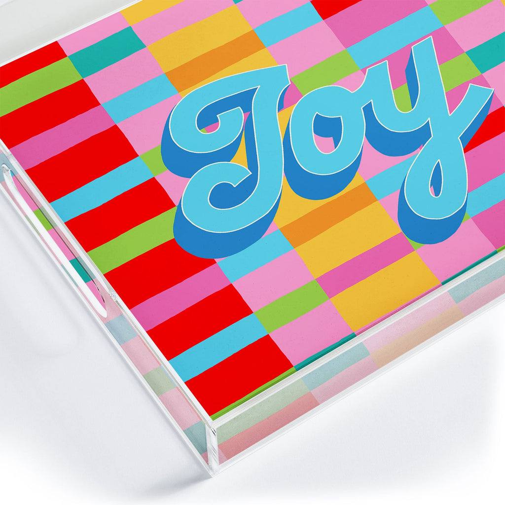 Seta Zakian Stripe Hype Joy Acrylic Tray