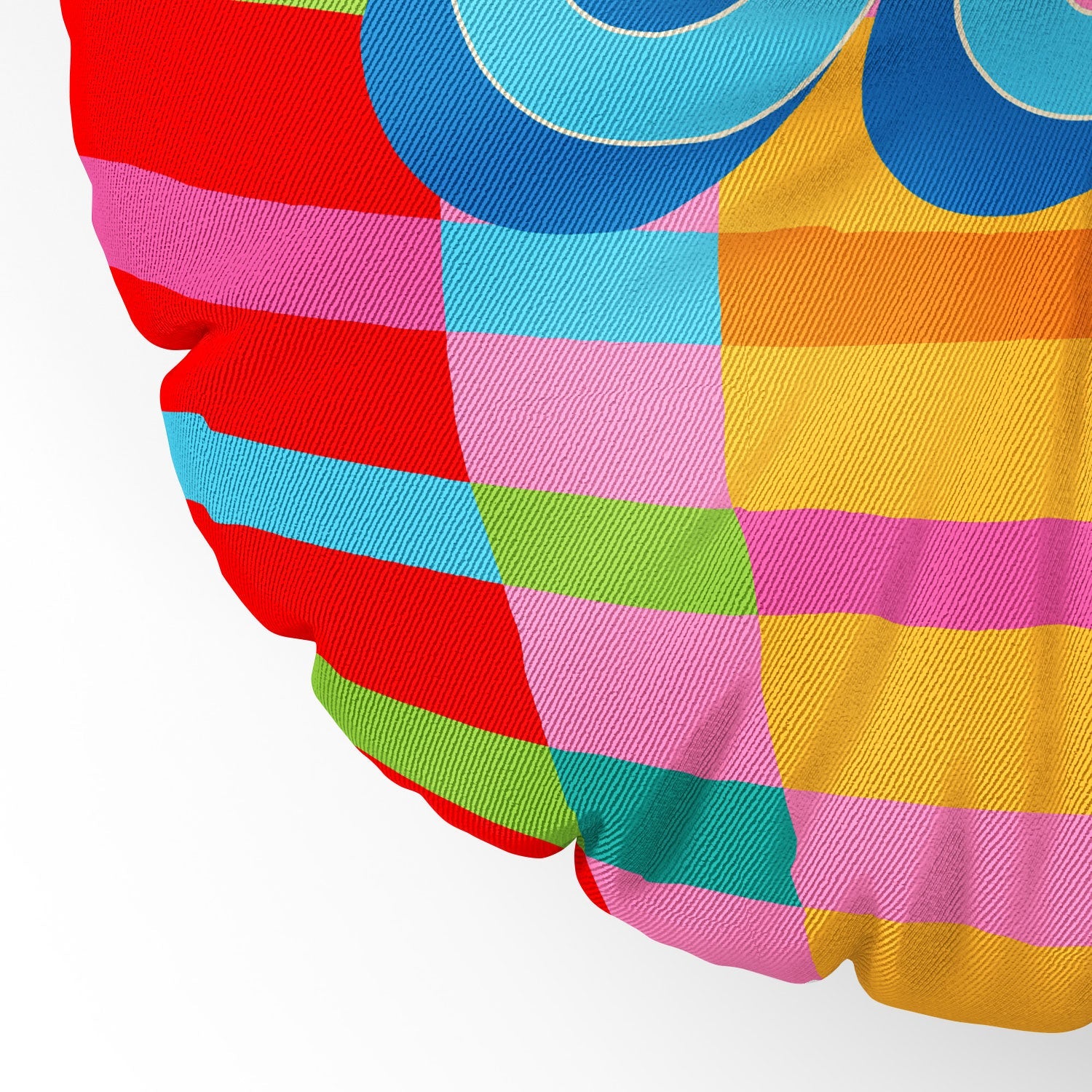 Seta Zakian Stripe Hype Joy Floor Pillow Round