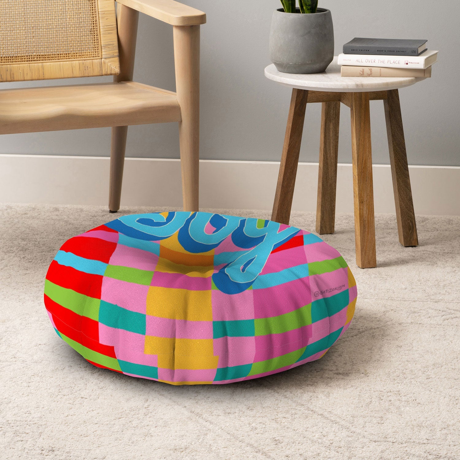 Seta Zakian Stripe Hype Joy Floor Pillow Round
