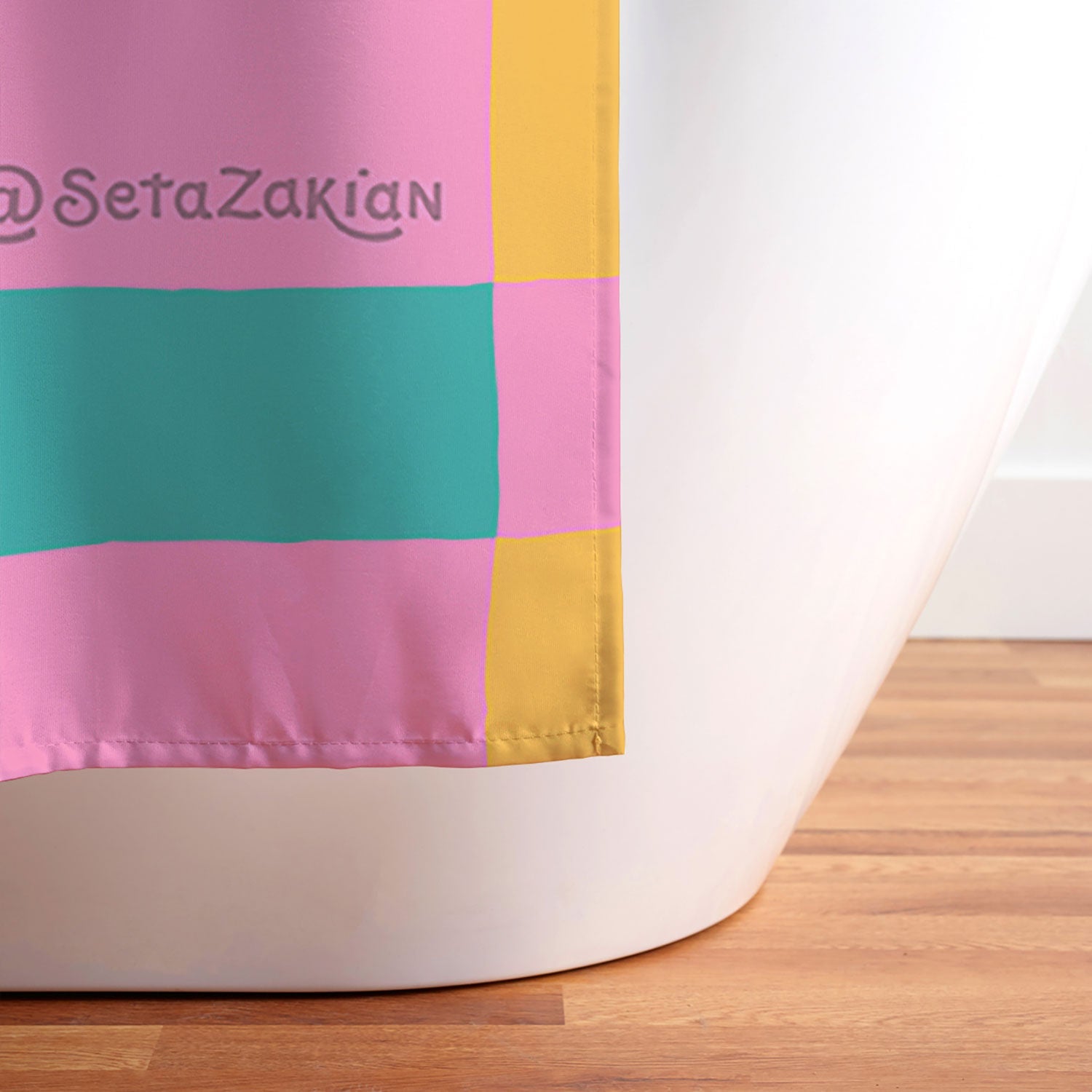 Seta Zakian Stripe Hype Joy Shower Curtain