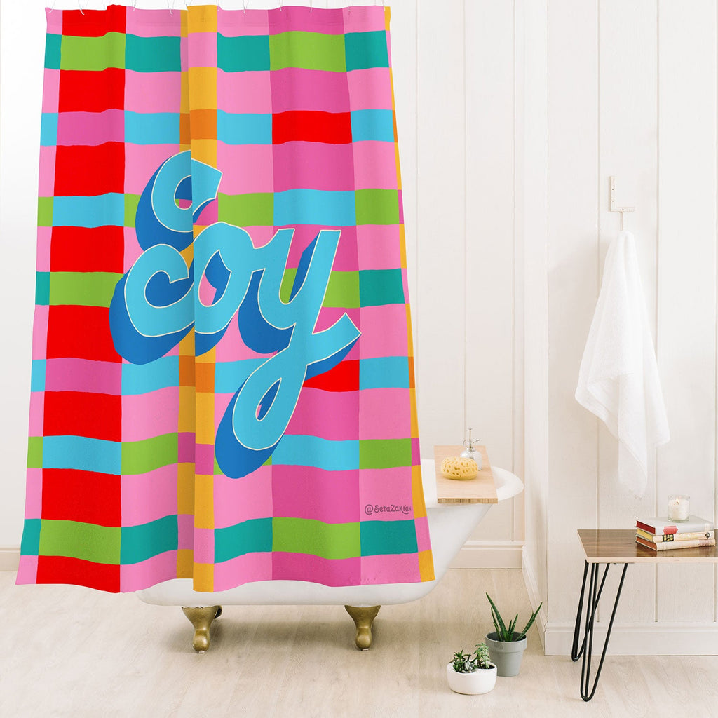 Seta Zakian Stripe Hype Joy Shower Curtain