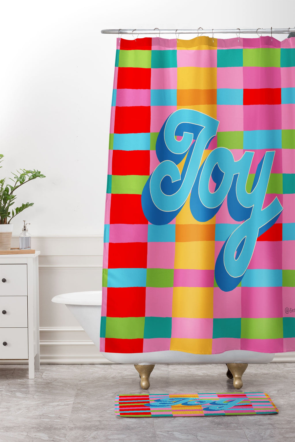 Seta Zakian Stripe Hype Joy Memory Foam Bath Mat