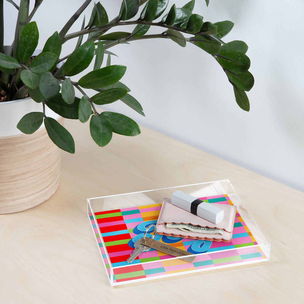 Seta Zakian Stripe Hype Joy Acrylic Tray