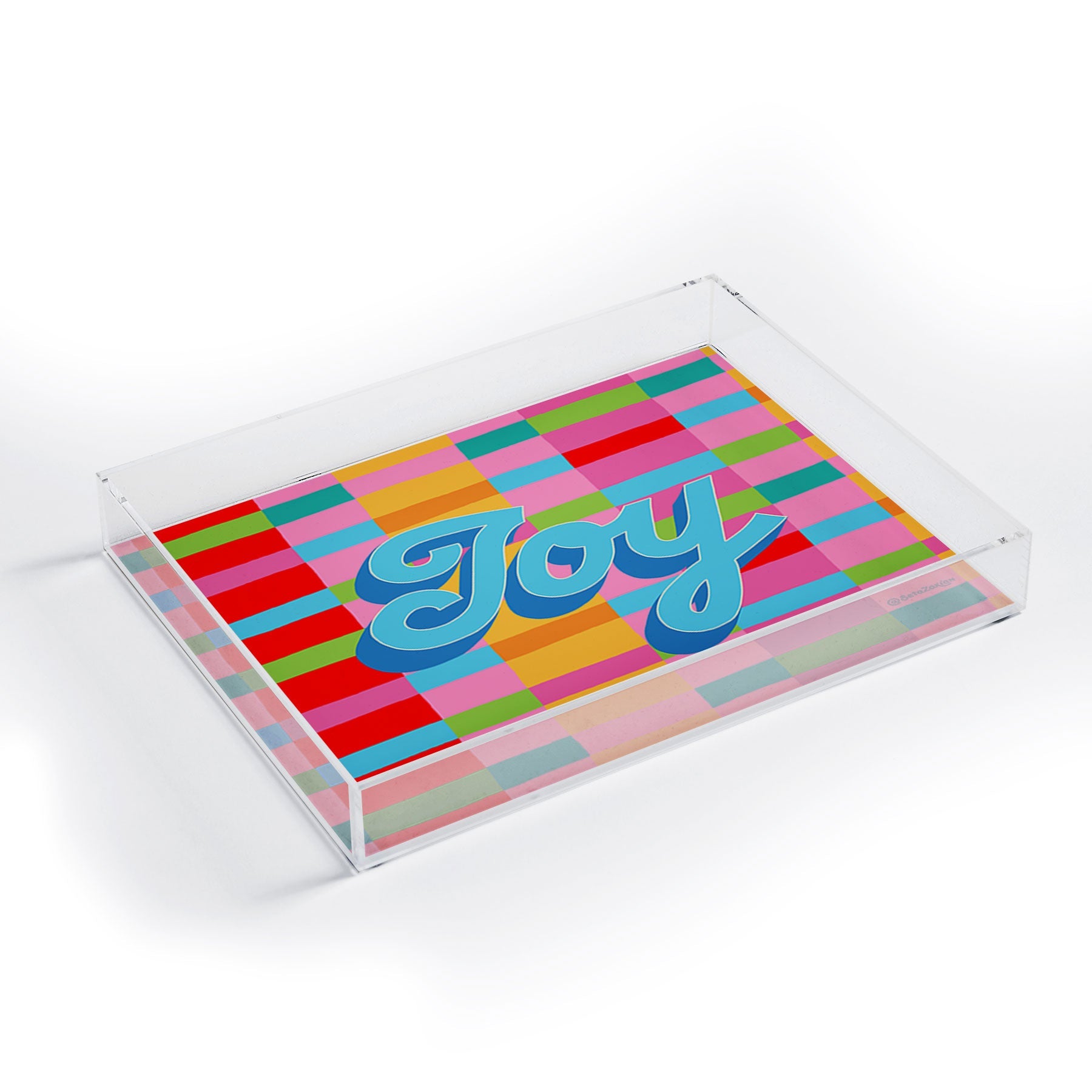 Seta Zakian Stripe Hype Joy Acrylic Tray