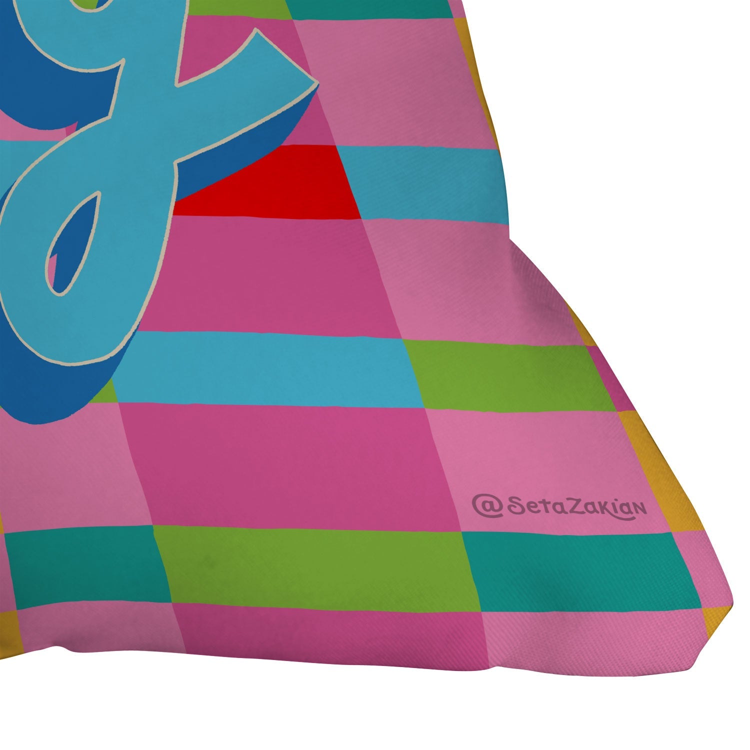 Seta Zakian Stripe Hype Joy Outdoor Throw Pillow