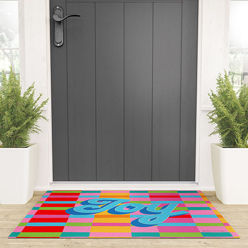 Seta Zakian Stripe Hype Joy Welcome Mat