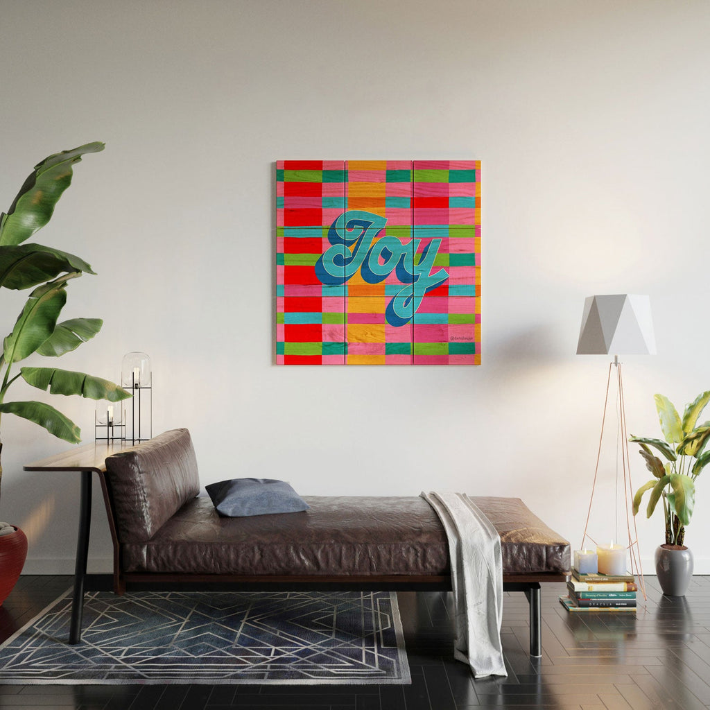 Seta Zakian Stripe Hype Joy Wood Wall Mural