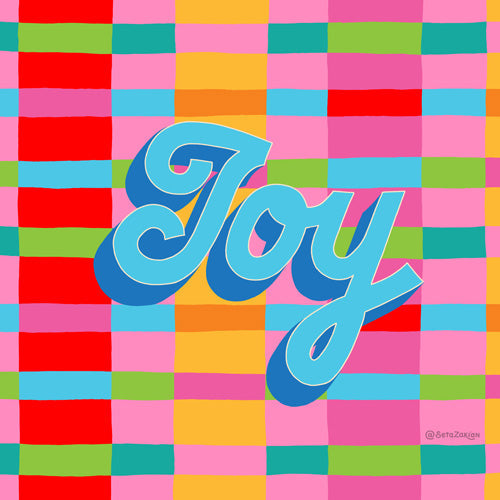 Seta Zakian Stripe Hype Joy Shower Curtain