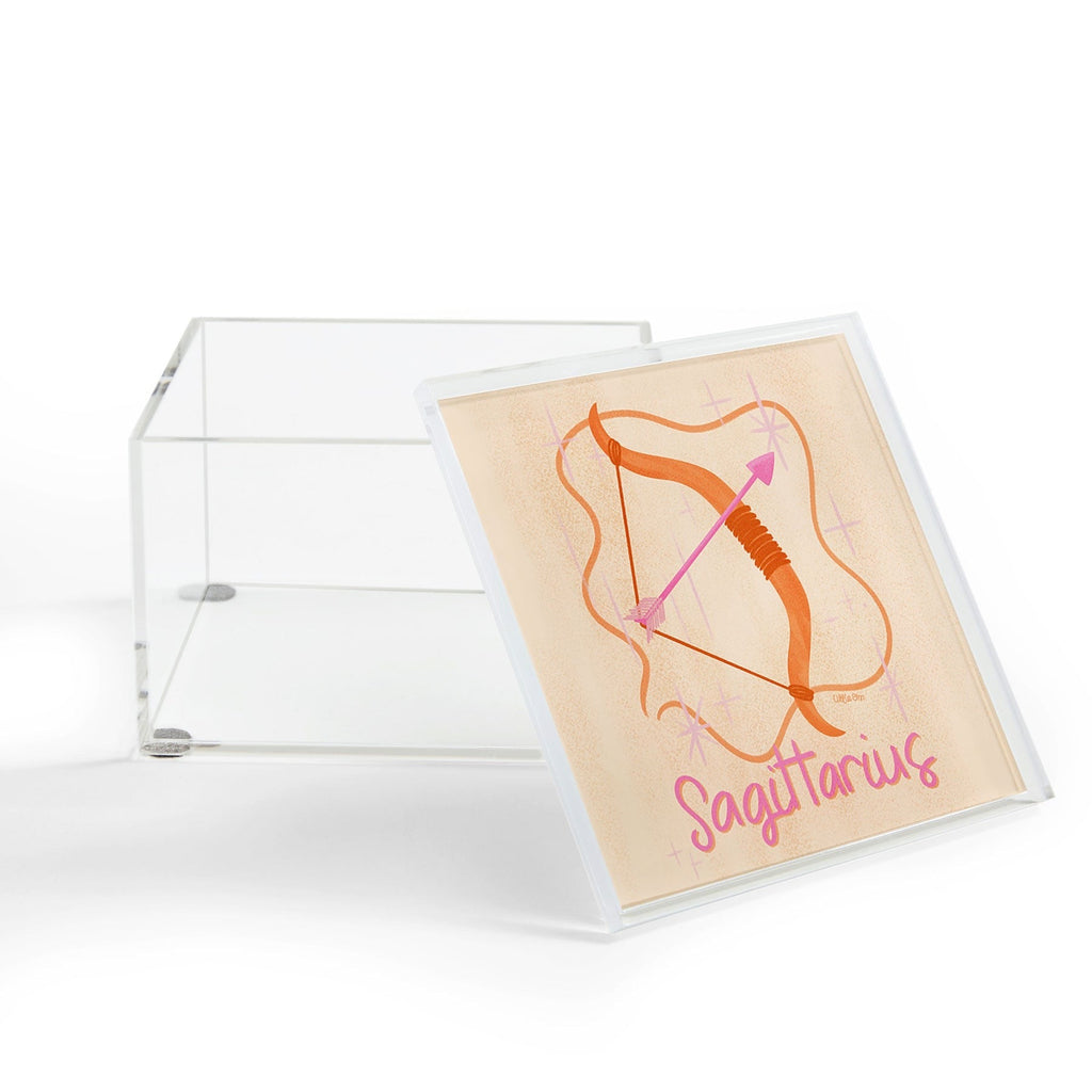 Little Om Zodiac Sign Sagittarius Acrylic Box