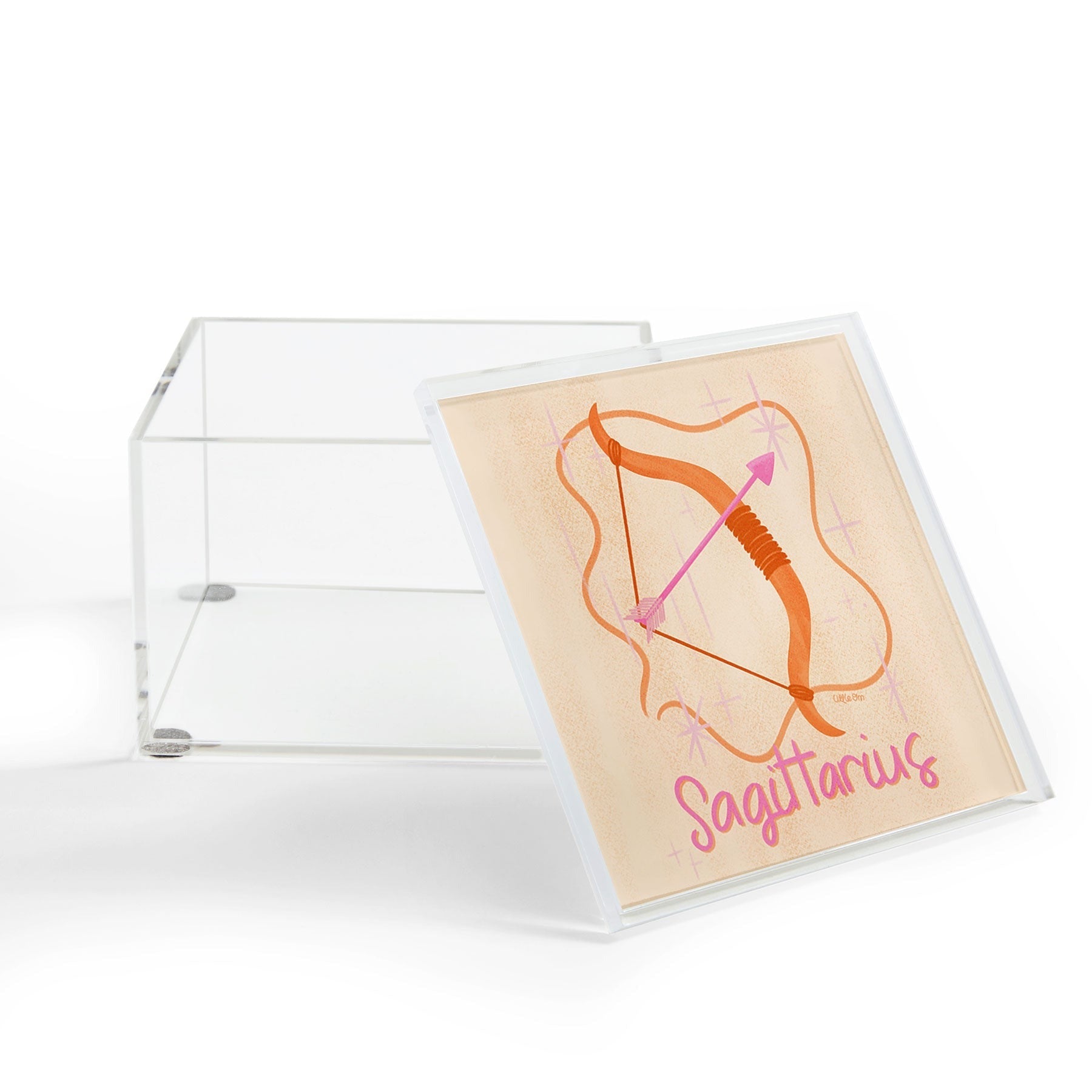 Little Om Zodiac Sign Sagittarius Acrylic Box