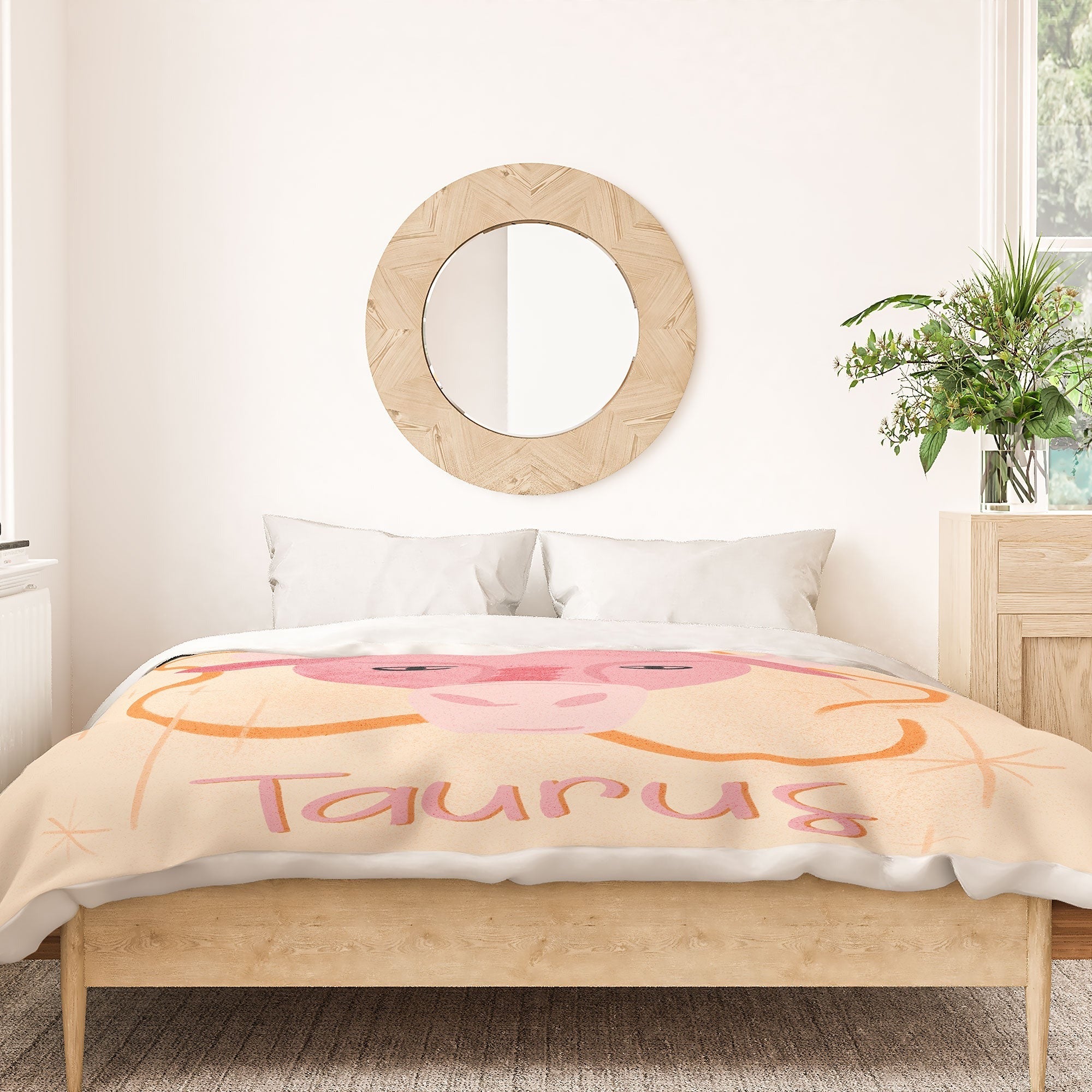 Little Om Zodiac Sign Taurus Duvet Cover
