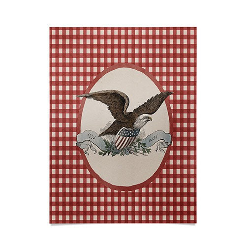 DENY Designs Gingham Eagle Poster