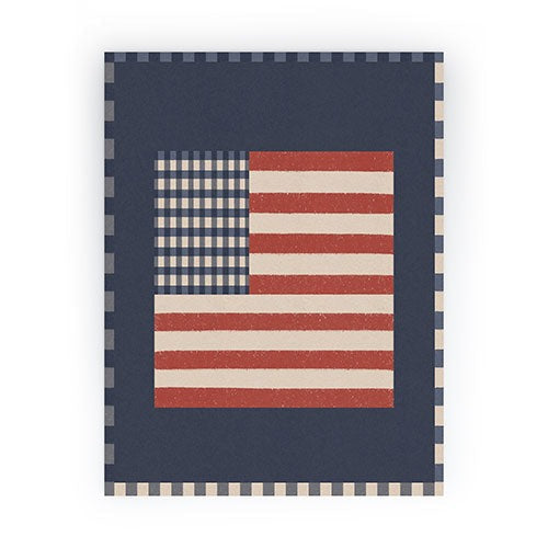 DENY Designs Gingham Flag Mini Art Print
