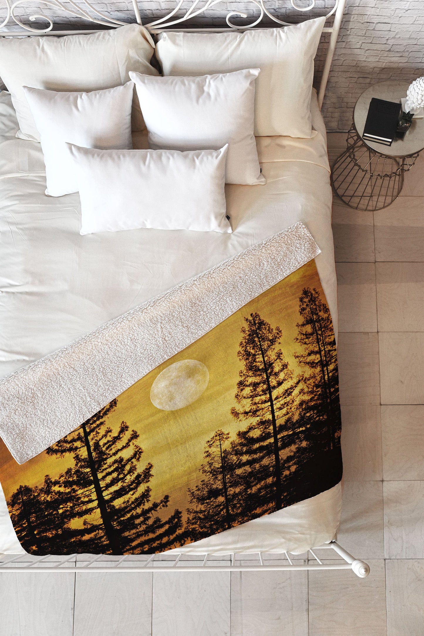 Shannon Clark October Moon Fleece Throw Blanket