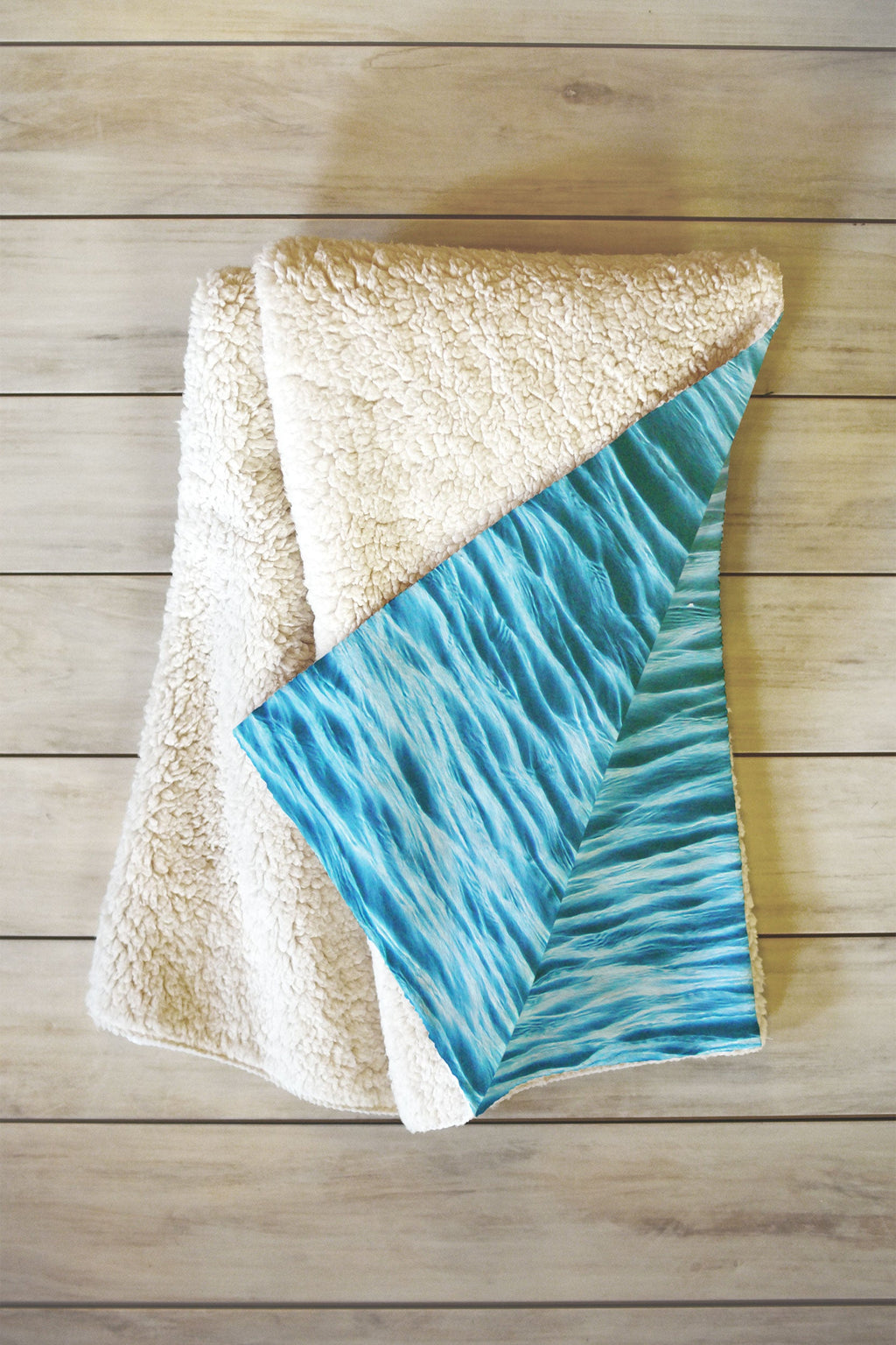 Shannon Clark Ombre Sea Fleece Throw Blanket