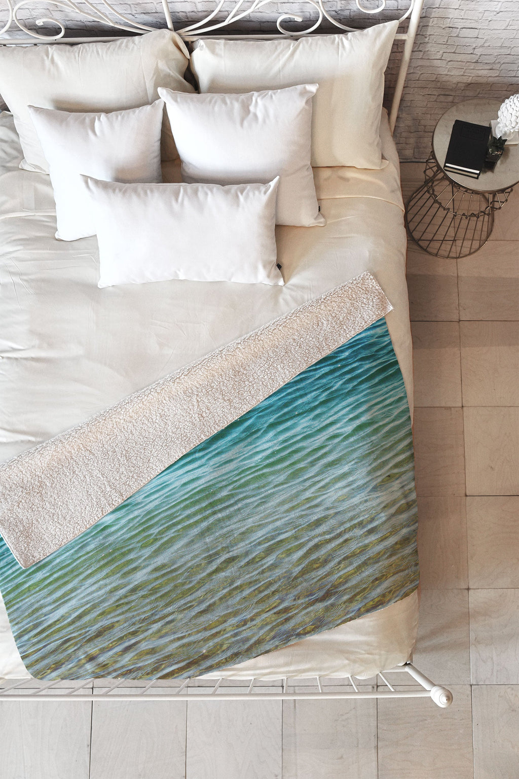 Shannon Clark Ombre Sea Fleece Throw Blanket