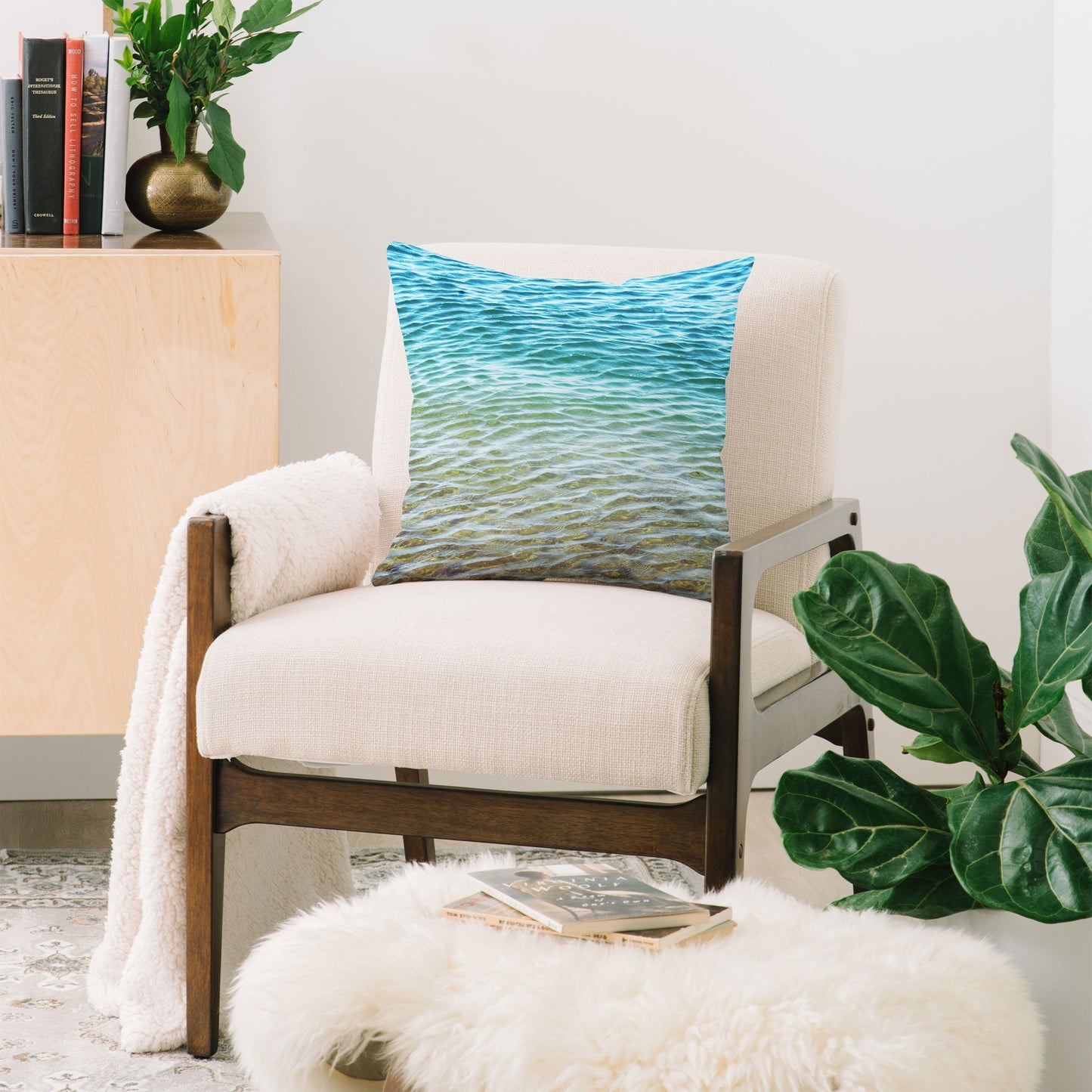 Shannon Clark Ombre Sea Throw Pillow
