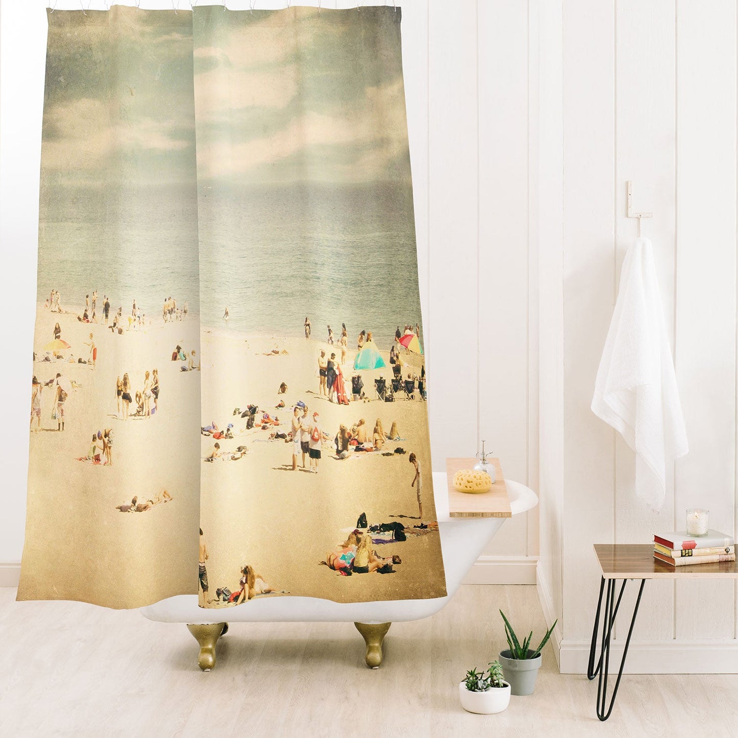 Shannon Clark Vintage Beach Shower Curtain