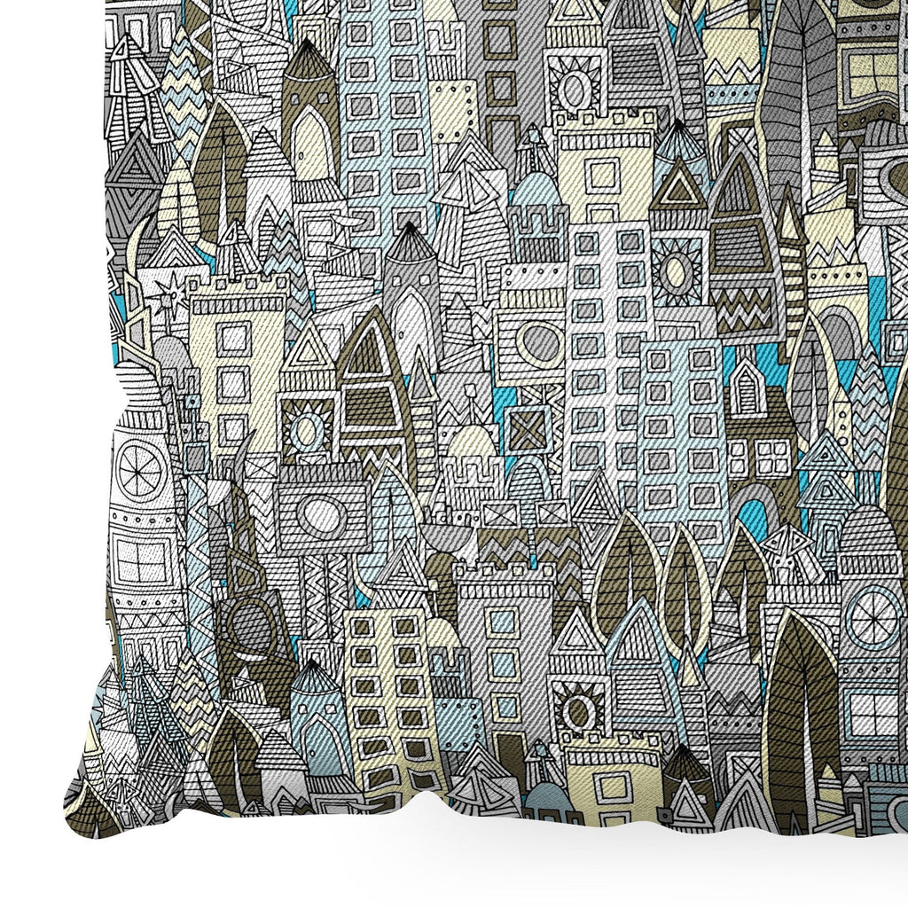 Sharon Turner Aluminum City Floor Pillow Square