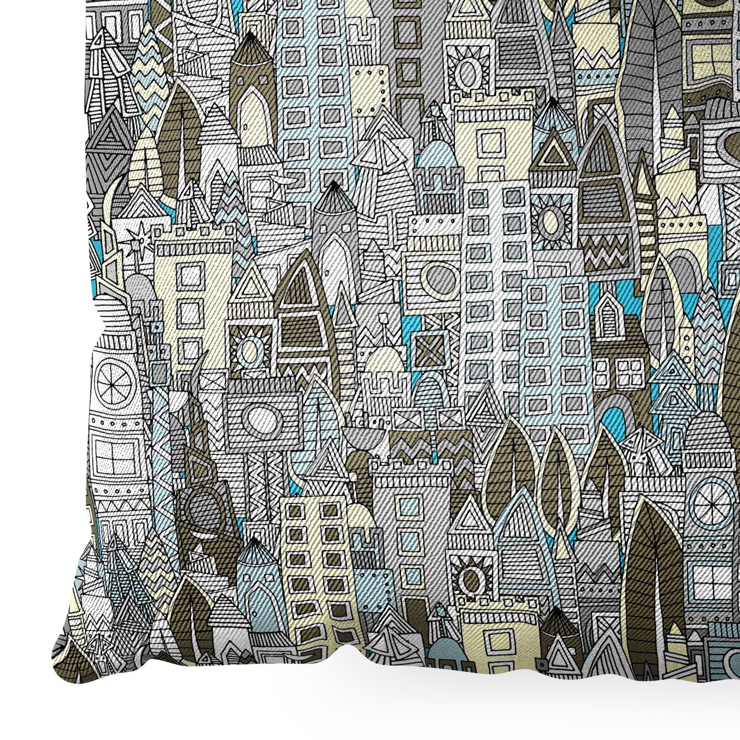 Sharon Turner Aluminum City Floor Pillow Square