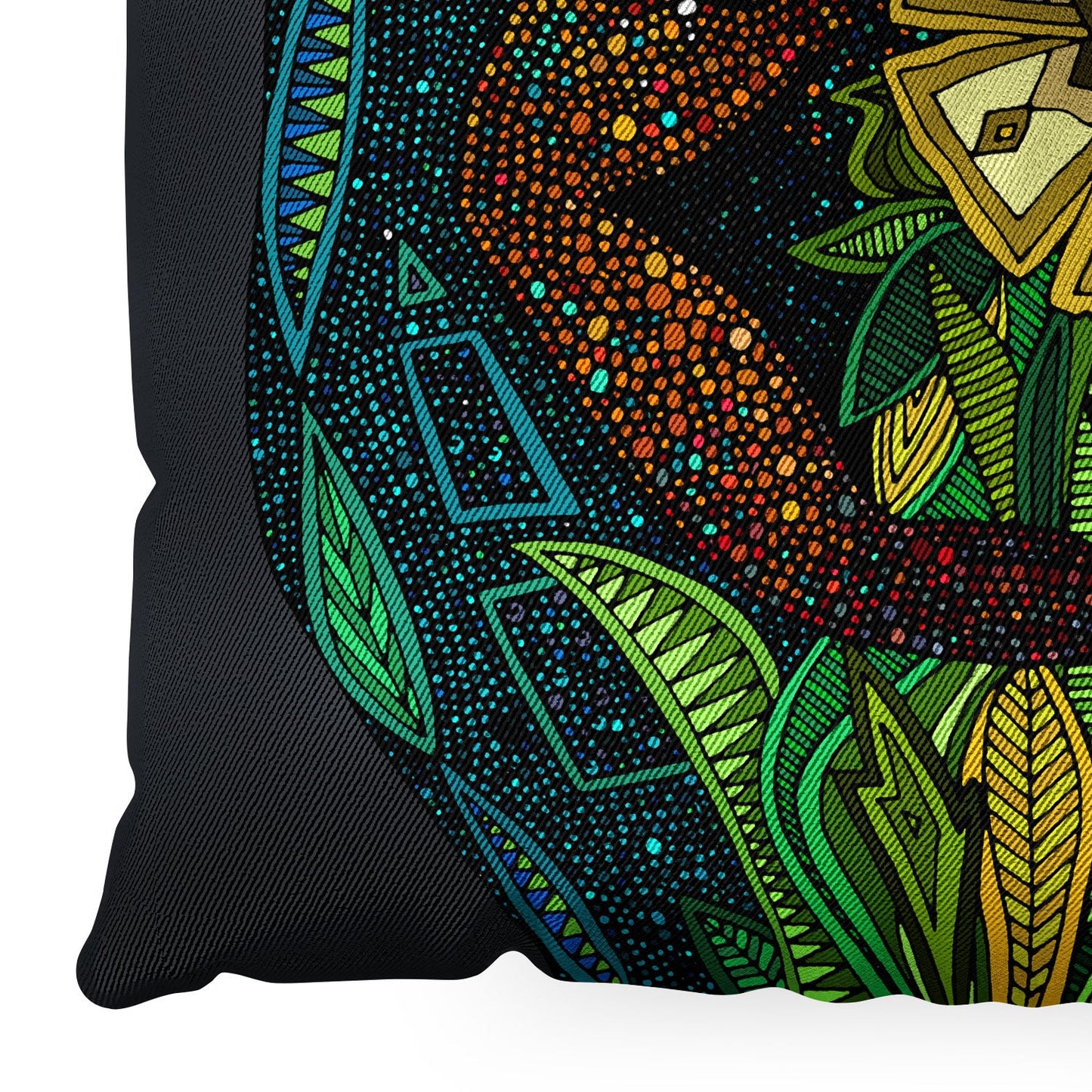 Sharon Turner Chameleon Pewter Floor Pillow Square