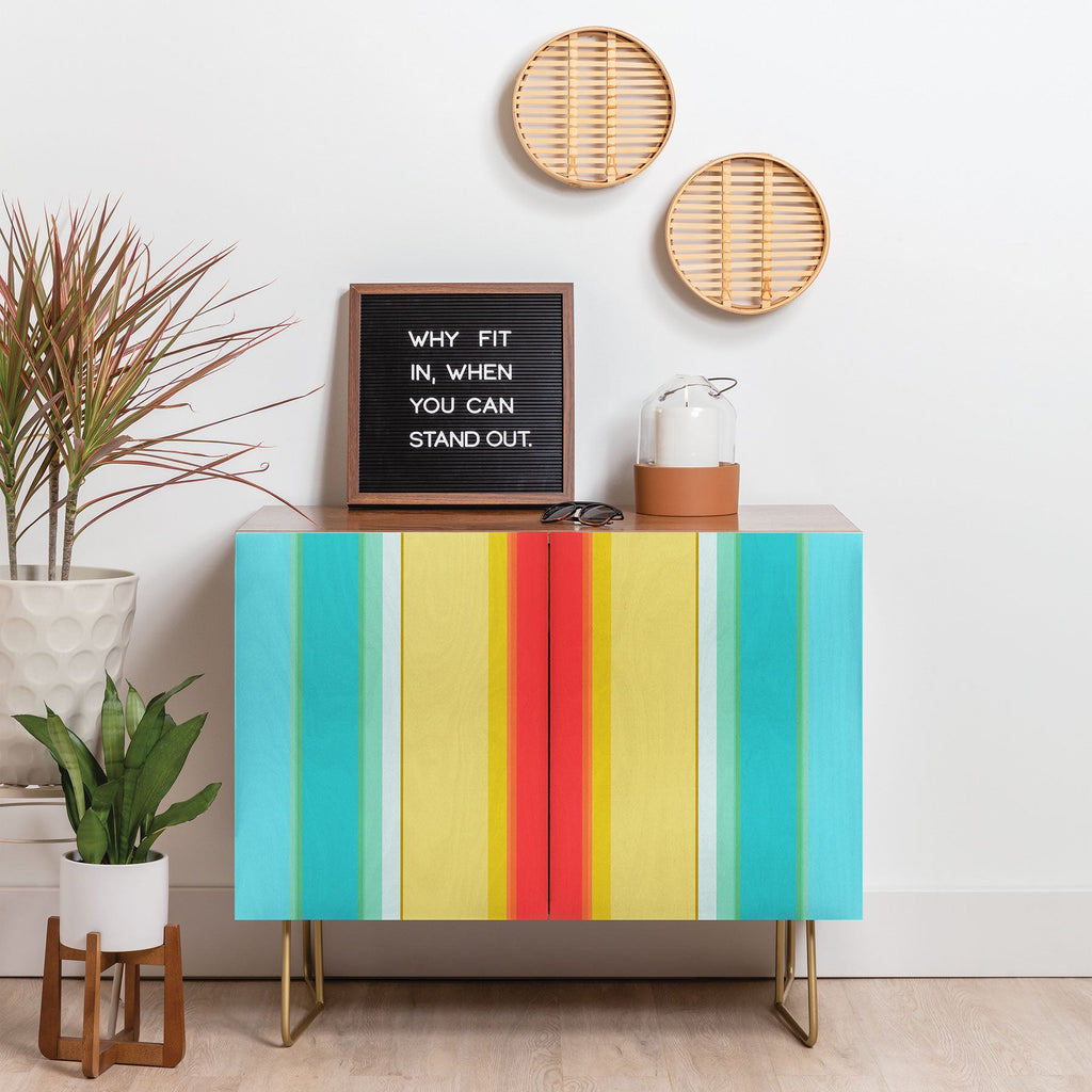 Sharon Turner deckchair stripe Credenza