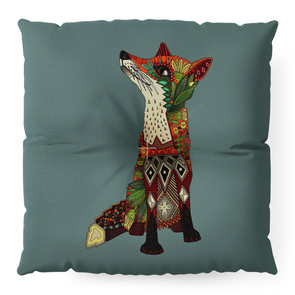 Sharon Turner fox love Floor Pillow Square