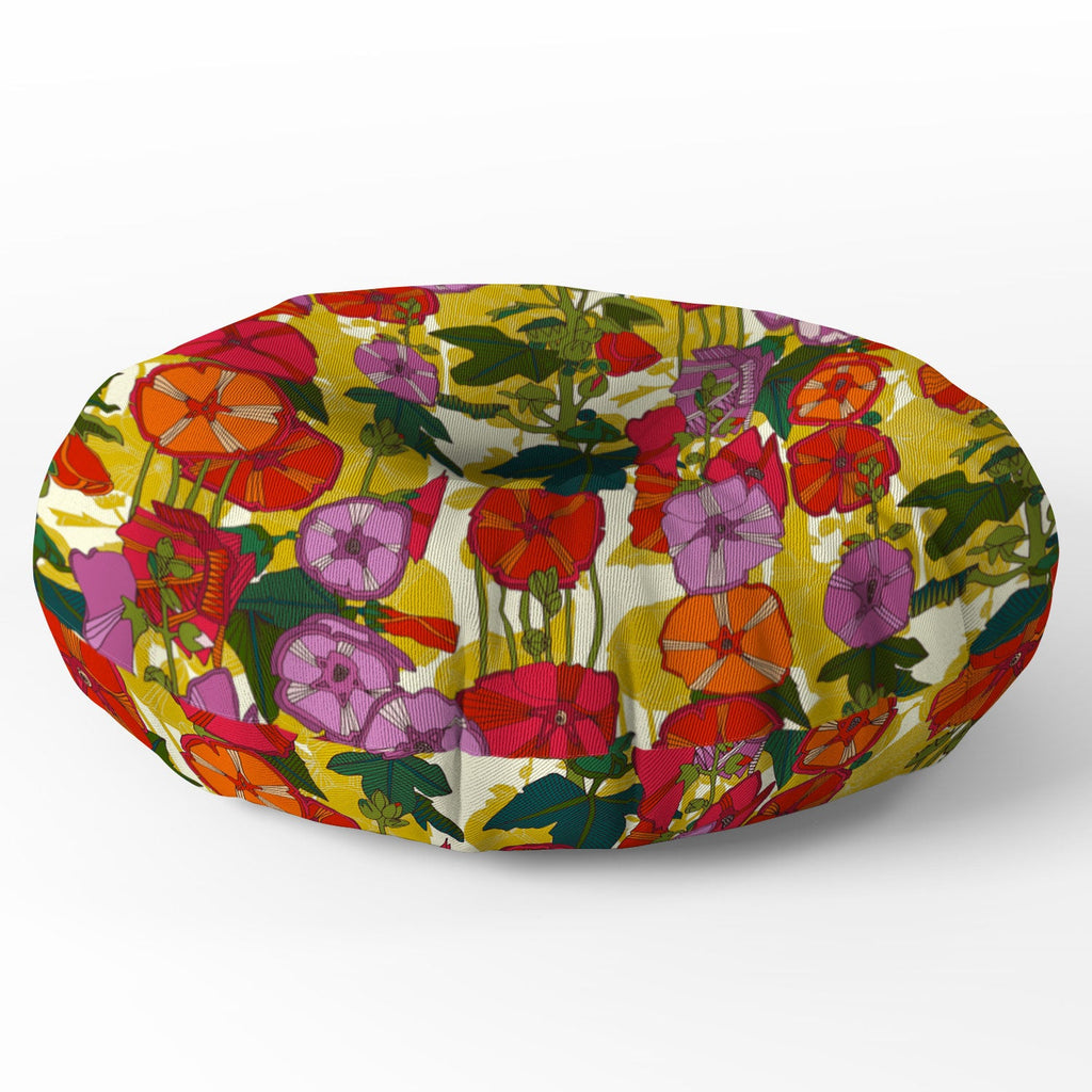 Sharon Turner holly hocky Floor Pillow Round