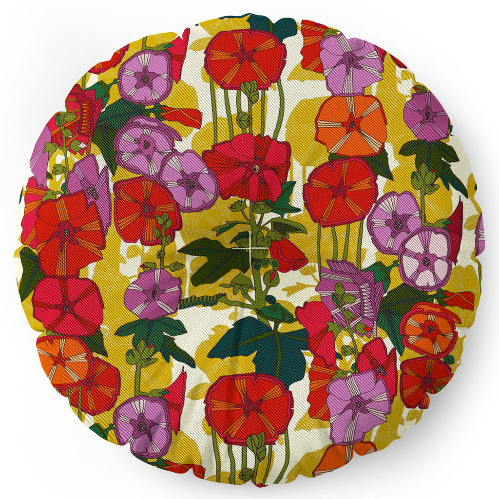 Sharon Turner holly hocky Floor Pillow Round