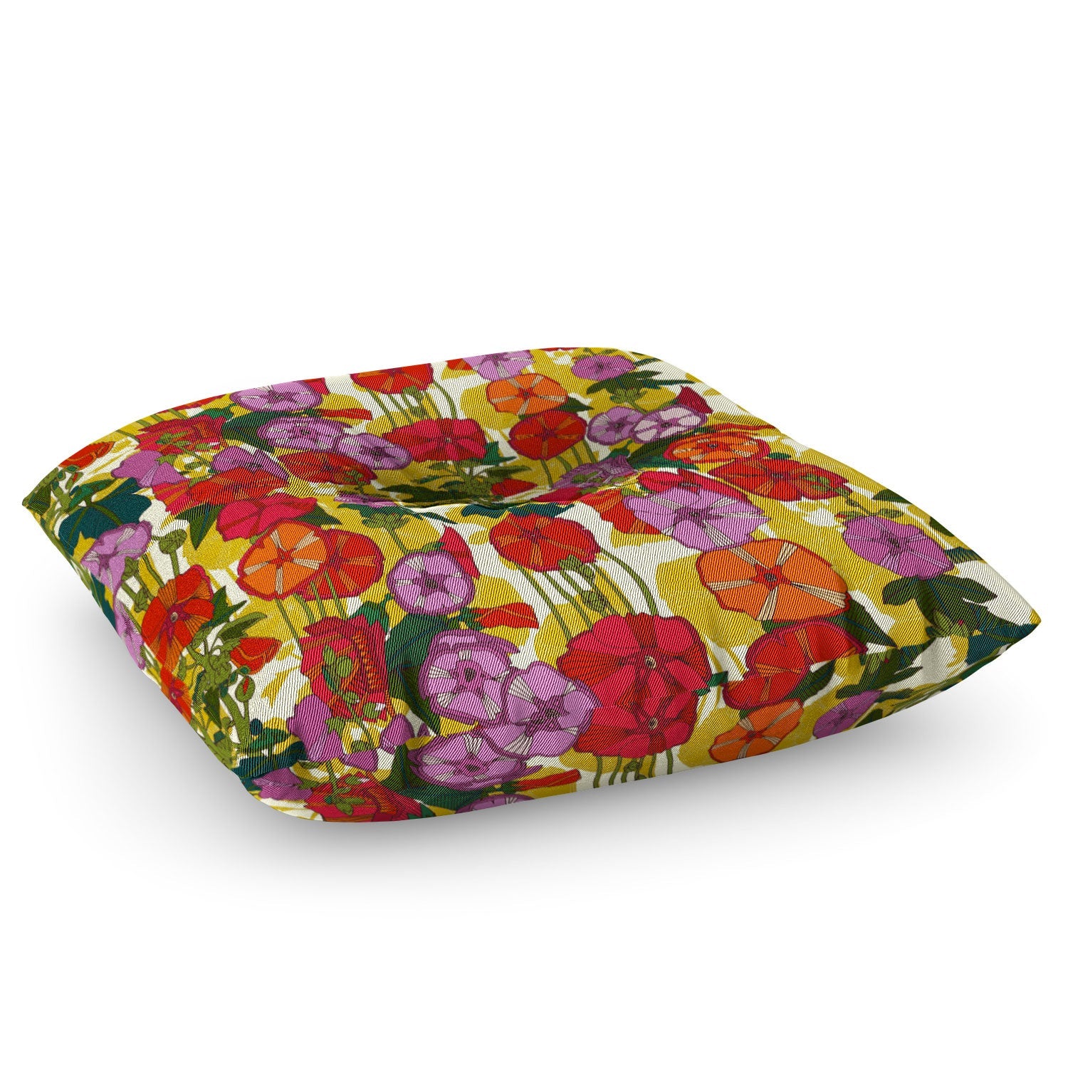 Sharon Turner holly hocky Floor Pillow Square