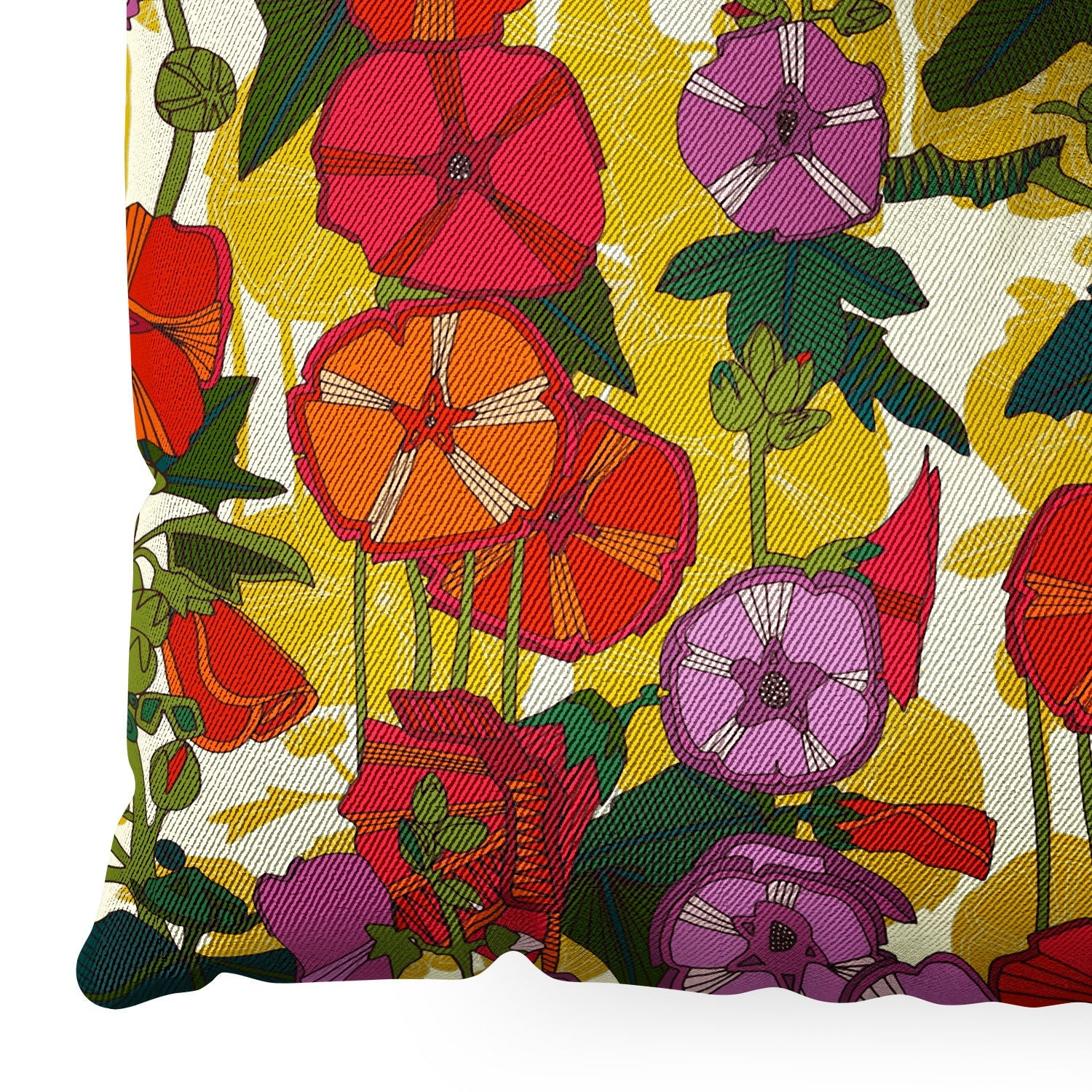 Sharon Turner holly hocky Floor Pillow Square