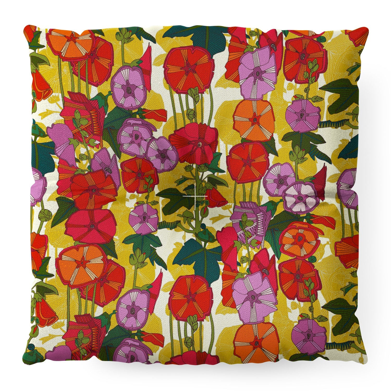 Sharon Turner holly hocky Floor Pillow Square