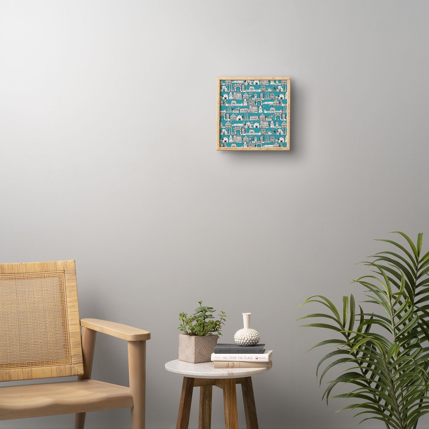 Sharon Turner Los Angeles Teal Framed Wall Art