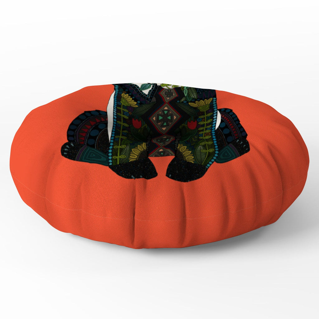 Sharon Turner panda Floor Pillow Round