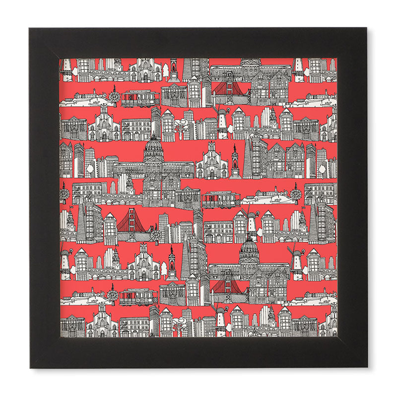 Sharon Turner San Francisco Coral Framed Wall Art