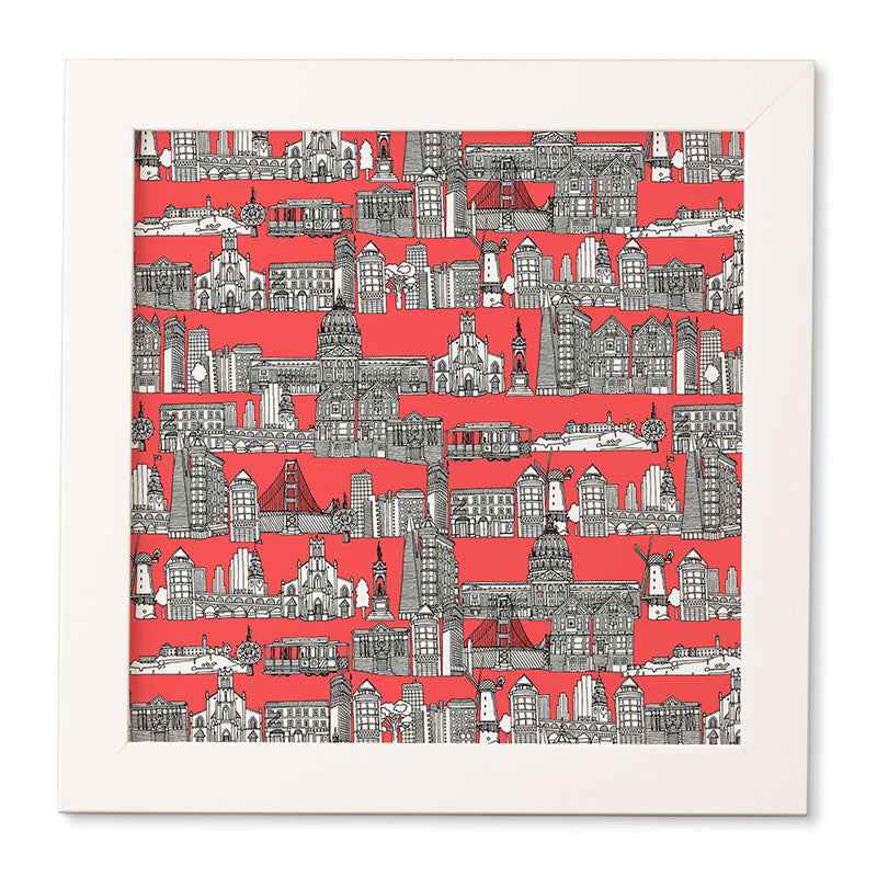 Sharon Turner San Francisco Coral Framed Wall Art