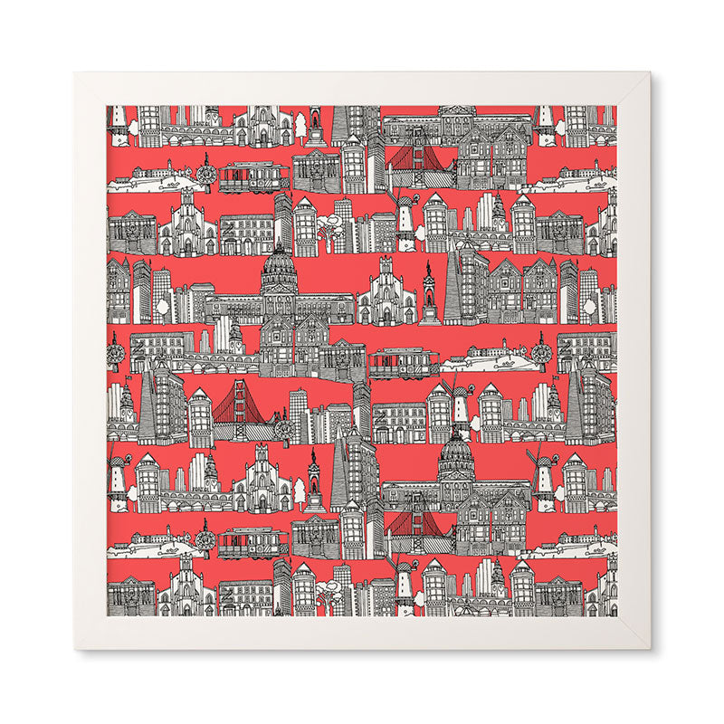 Sharon Turner San Francisco Coral Framed Wall Art
